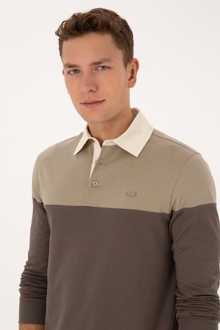 U.S. Polo Assn. Erkek Regular Fit Polo Yaka Açık Haki Sweatshirt 50316428-VR183