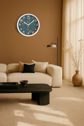 Modern Duvar Saati - 35cm - Önü Camlı Beyaz Kasa - Sessiz Mekanizma-jh0774 Beyaz