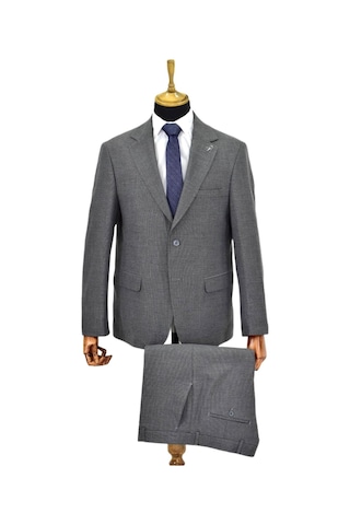 Suitmen Erkek 4 Drop Çift Yırtmaçlı Takım Elbise Bgl-st04565 Koyu Gri