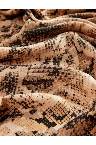 Koton Yılan Derisi Desenli Kare Fular Bandana Multıcolor 7wak50077aa Mavi