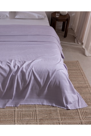 Madame Coco Mathilda King Size Pamuklu Ecocell Düz Pike - Lila 8684427307793 Çok Renkli