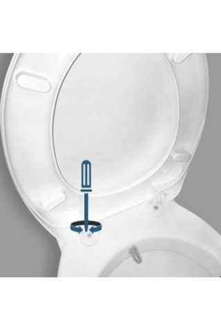 Rona Mavi Tisa ThermoPlast Standart Klozet Kapağı (Üstten Monte)