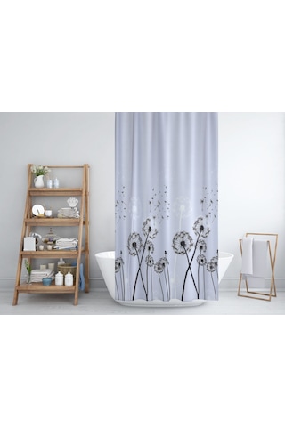 Karahindiba Çift Kanat Banyo Duş Perdesi 2x120x200 CM Çok Renkli