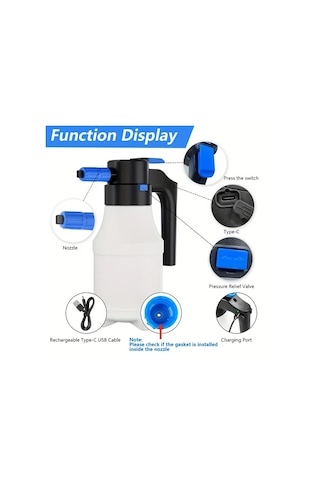 Topshop1 Elektrikli 1 5 Litrelik Puskurtucu Araba Yikama Kopuk Sprey Kutusu Yuksek Basincli Ozel Fan Hava Basinci Genel