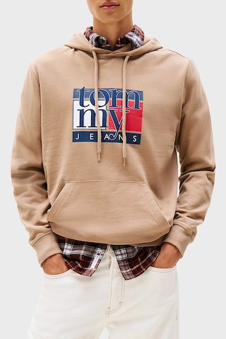 Tommy Jeans Erkek Sweat Dm0dm22092 Afe Bej Bej