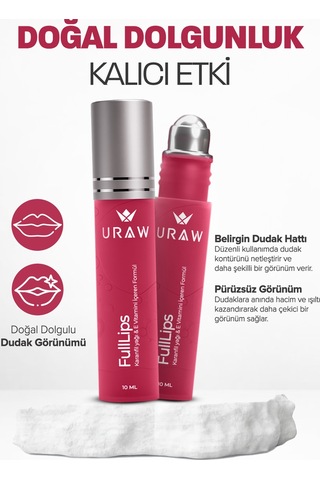 Uraw Full Lips Dolgun Görünüm ve Işıltı Etkili Dudak Dolgunlaştırıcı 10 ML