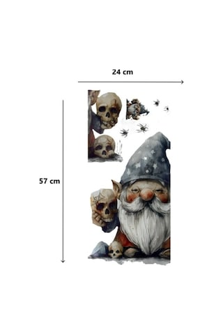 Gotik Cüce Ve Kafatası Halloween Duvar Sticker Seti