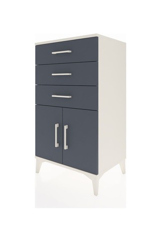 Hyperion Komodin Tek Raflı 3 Çekmeceli 2 Kapaklı 60x44x106 Aytaşı-antrasit Aytası
