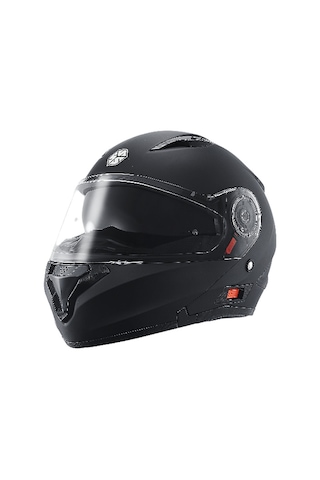 Ff868 Night Motosiklet Kaskı Güneş Vizörlü Çene Açılır Motorcu Kask Siyah