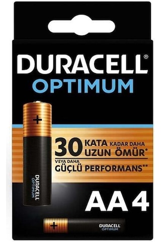 Duracell Optimum 1.5 Volt Alkalin Aa 4 Lü İnce Kalem Pil Mx1500