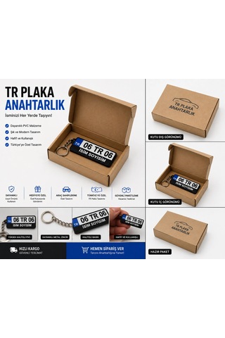 3d Anahtarlık Kişiye Özel Plaka Qtop Q-0965