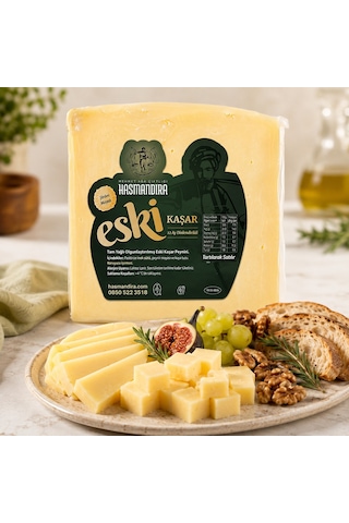 Hasmandıra Gurme Kaşar Seti - Muş Kaşarı 300g + 12 Ay Dinlendirilmiş Eski Kaşar 300g Şirden Mayalı