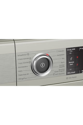 Bosch WTX87K8XTR 9 KG Isı Pompalı Çamaşır Kurutma Makinesi Gri