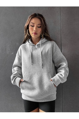 Altamira Unisex Good Things Sırt Baskılı Oversize Kapşonlu Sweatshirt 001