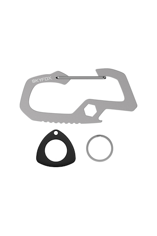 Geeksen Skyfox Edc Kredi Kartı Çok Amaçlı Alet - 420 Paslanmaz Çelik, Airtag Kılıfı Ve Paracord Anahtar Zinciri İle