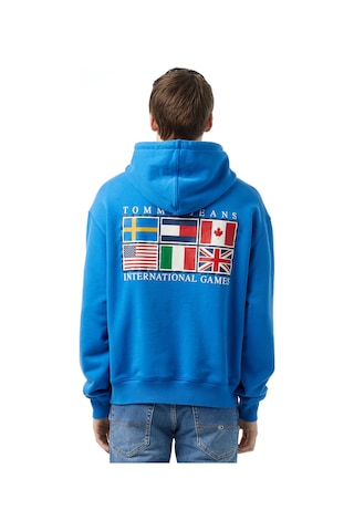 Tommy Hilfiger Tommy Jeans Tju Archive Games Unisex Mavi Hoodiedüzdm0dm19544
