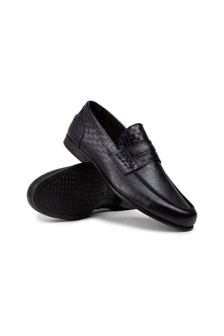Deery Hakiki Deri Lacivert Erkek Loafer Ayakkabı - 01978mlcvc08 Lacivert