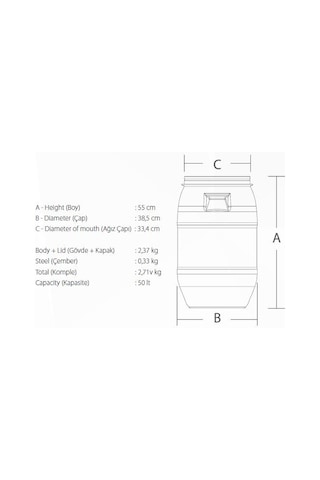 Plastik Varil - Bidon 50 Lt.