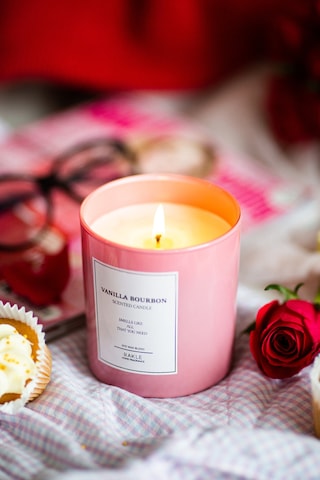Le Jardin Vanilla Bourbon Kokulu 2'li Mum Seti Pembe 120 Gr - 200 Gr Renkli