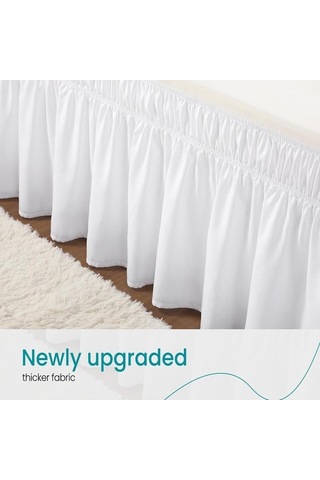 Novahub Bej 4 Boyut 14 İnç Damla Elastik Fırfır Yatak Etekleri 80x60inch 200x150cm Bej