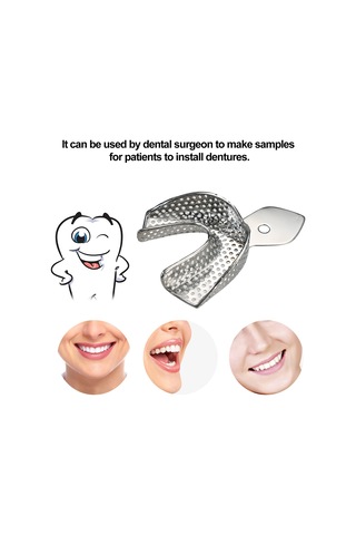 Wezone Paslanmaz Çelik Diş Tepsisi Seti - Yüksek Isıya Dayanıklı, 6 Parça, Küçük Orta Büyük Boy, Protez Modelleme İçin