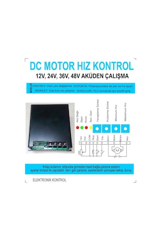 PWM Dc Motor Hız Kontrol Devresi 40A Sürekli 100A Anlık