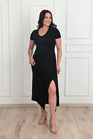 Koza Butik Kadın Yırtmaç Detaylı Elbise 5174-23 001