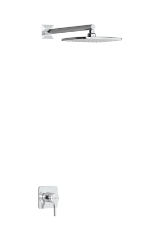 Teska Misis Tek Yönlü Kare Duş Seti-krom Krom