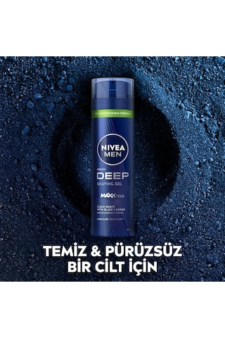 Lexroo Erkek Tıraş Jeli Deep 200ml,aktif Karbon,kesiklere Karşı Koruma