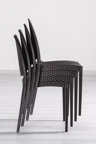 2 Adet Rattan Kahve Sandalye / Balkon-Bahçe-Teras Kahverengi