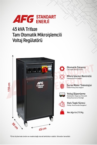 45 Kva Trifaze Tam Otomatik Mikroişlemcili Voltaj Regülatörü