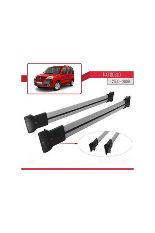 Fiat Doblo 2000-2009 Arası Fly Model Ara Atkı Tavan Barı Gri