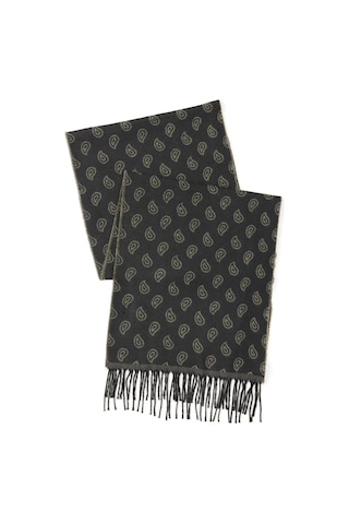 AC&Co / Altınyıldız Classics Erkek Siyah-yeşil Desenli Atkı Siyah - Yeşil