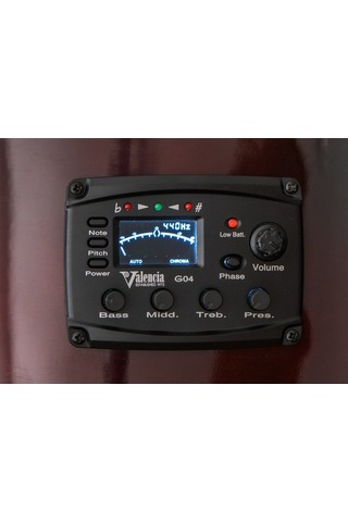 Valencia Vc104Tce Black Elektro Klasik Gitar