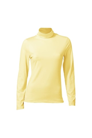 Bulalgiy Kadın Sarı Balıkçı Yaka Tişört - Bga005740-sarı Sarı