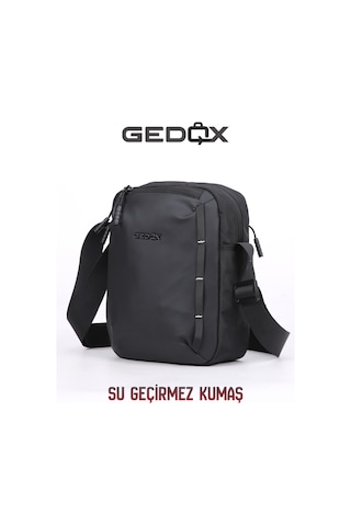 Gedox Siyah Su Geçirmez 3 Bölmeli Erkek Günlük Omuz Ve Çapraz Çanta Gdx2106