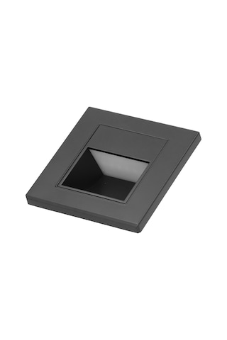 Hangfox Gömülü Led Merdiven Işığı 1.5w 3000k Sıcak Beyaz Sabit Aydınlatma Abs Akrilik Merdiven Koridor Aydınlatıcısı Siyah 85-220v Siyah