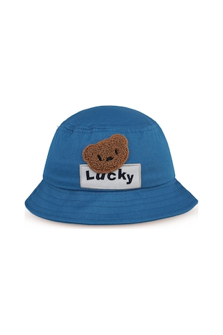 Civil Baby Lucky Bear Nakış 6-18 Ay Erkek Bebek Fötr Şapka - Mavi Standart