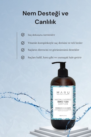 Maru Hacim Veren Deniz Tuzu Şampuanı 250 ML