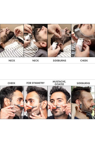 Erkekler Sakal Şekillendirici Şablon Erkekler İçin Sakal Tarağı Hafif Ve Esnek Hepsi Bir Arada Araç Sakal Şekillendirme Aracına Uyuyor