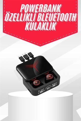 Mey İthalat Tws Powerbank Kutulu Dijital Göstergeli Bluetooth Kulaklık Kablosuz Kulakiçi Kulaklık Belirtilmemis