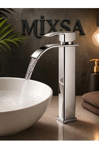 Krom Şelale Lavabo Bataryası Uzun Çanak Lavabo Musluğu Modern Çift Su Girişli Banyo Musluğu Krom Şelale Lavabo Bataryası Uzun Çanak Lavabo Musluğu Modern Çift Su Girişli Banyo Musluğu