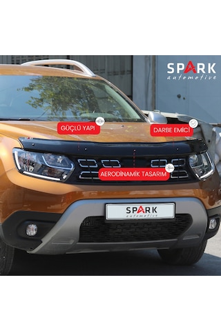 Dacia Duster 2018-2024 Yıl Aralığı Uyumlu Kaput Rüzgarlığı 3mm Siyah