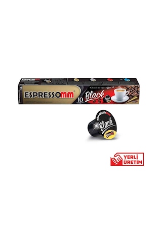 Espressomm Nespresso Uyumlu Black Kapsül Kahve 10 Adet