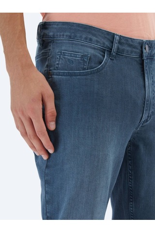Kip Koyu Petrol Slim Fit Denim Pamuk Karışımlı Pantolon Koyu Petrol
