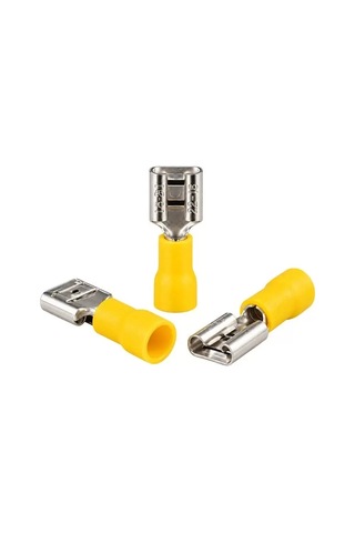 Sh Powermaster Pm-39077 4-6mm2 Kesit 23x7x6mm Soket Sarı İzoleli Kablo Pabucu 100'lü Paket Najmaddin