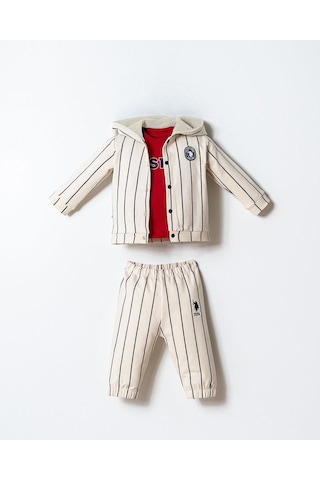 U.S. Polo Assn. Erkek Bebek 3 Lü Takım Kırmızı-2254 Kırmızı