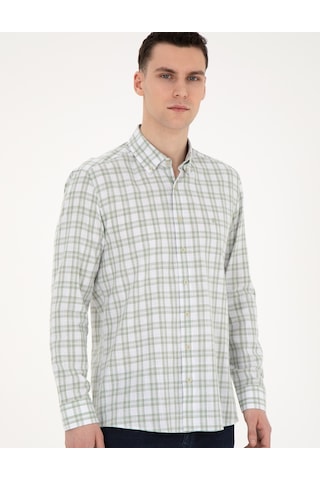 Pierre Cardin Erkek Çağla Gömlek Desenli 50284266-vr016 Çağla Yeşili