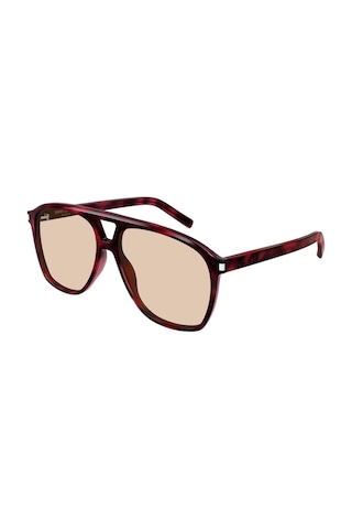Saint Laurent Sl596 003 58 Unisex Güneş Gözlüğü Kahverengi