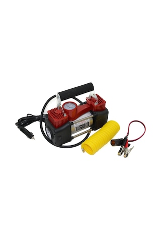 Yage Yg-842 Hava Kompresörü Dc/12v 15amp 150psı Araç Fenerli Çift Silindir Bar Göstergeli Oto